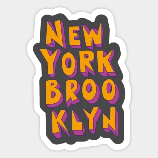 Brooklyn Burst: Dive into the Electric Energy of NYC's Creative Hub Sticker